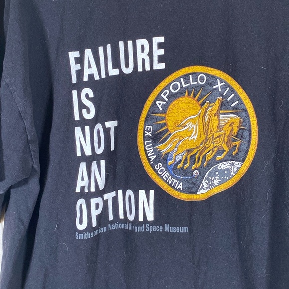 Apollo XIII failure is not an option Smithsonian space museum mens sz XL unisex - Picture 2 of 7